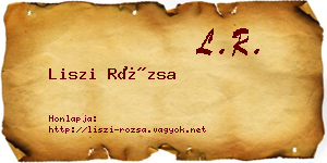 Liszi Rózsa névjegykártya